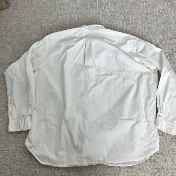 Ralph Lauren oversized “Blake” white button up down collared long sleeve shirt - Picture 6 of 7